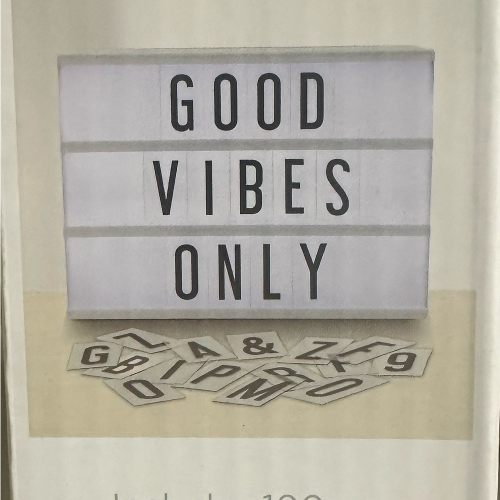 Lightbox with Letters - White and Black